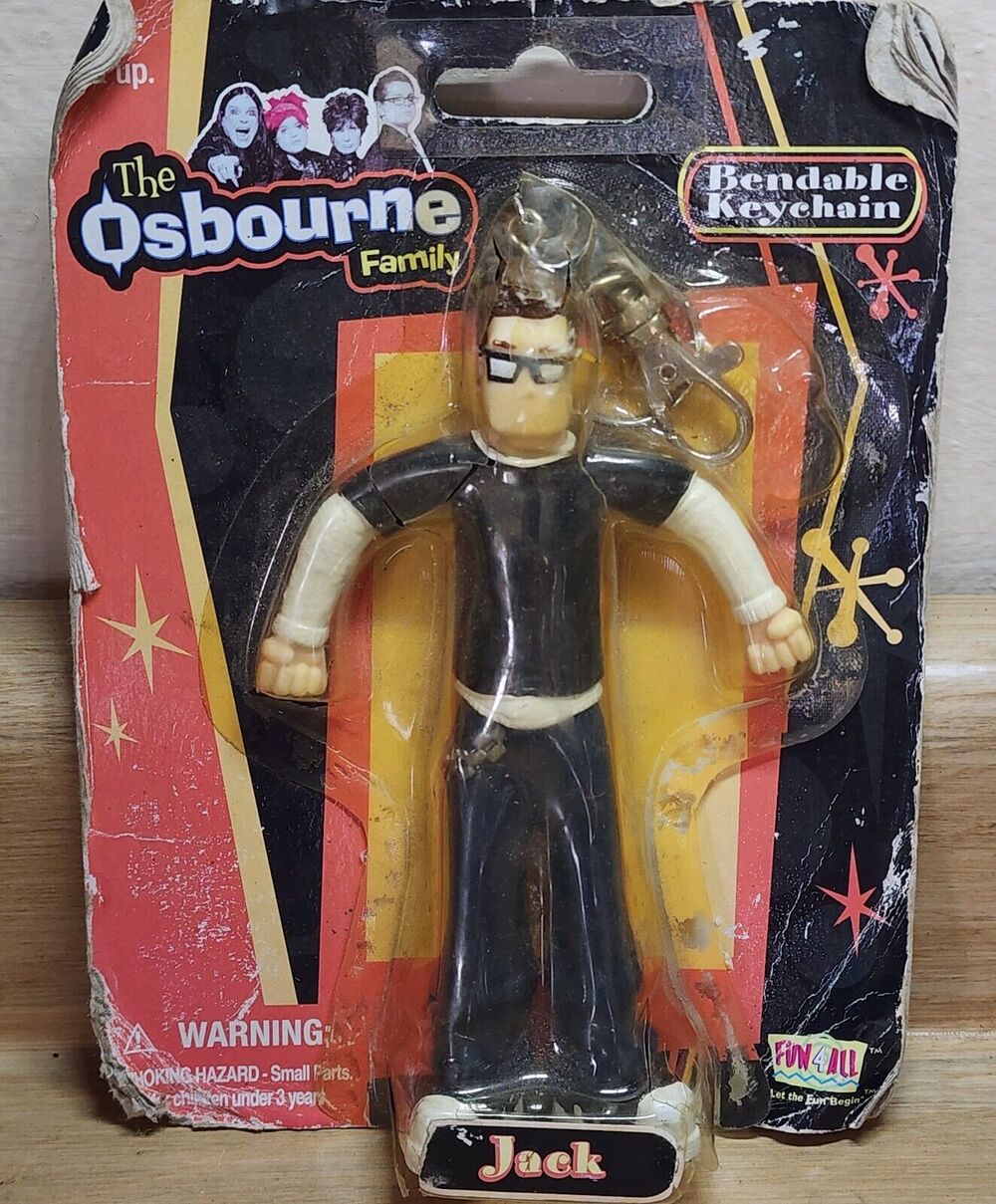 2002 The Osbourne Family Jack Osbourne Bendable Keychain by Fun 4 All NIP